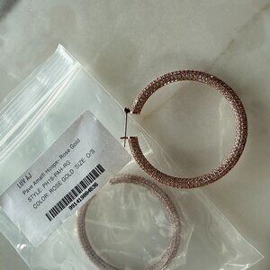 Luv Aj Pave Amalfi Hoops- Rose Gold